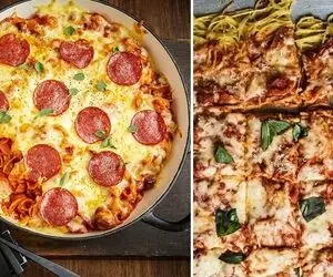 طرز تهیه پیتزا با ماکارونی رشته ای با فر و بدون فر / یه غذای خوشمزه که عاشقش میشید