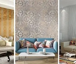 انواع کاغذ دیواری پذیرایی با تاثیر جذاب بر دکوراسیون؛ از جنس و طرح تا هماهنگی با مبل