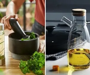 روش‌های عالی تمیز کردن بطری روغن / اگه خانوم خونه با سلیقه ای باشی اینارو از بر میشی