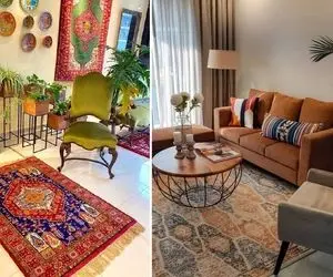 دکوراسیون خاص خونه 90 متری / همه فامیل خونشونو کرم قهوه ای چیدن تو اینجوری تو چشم باش