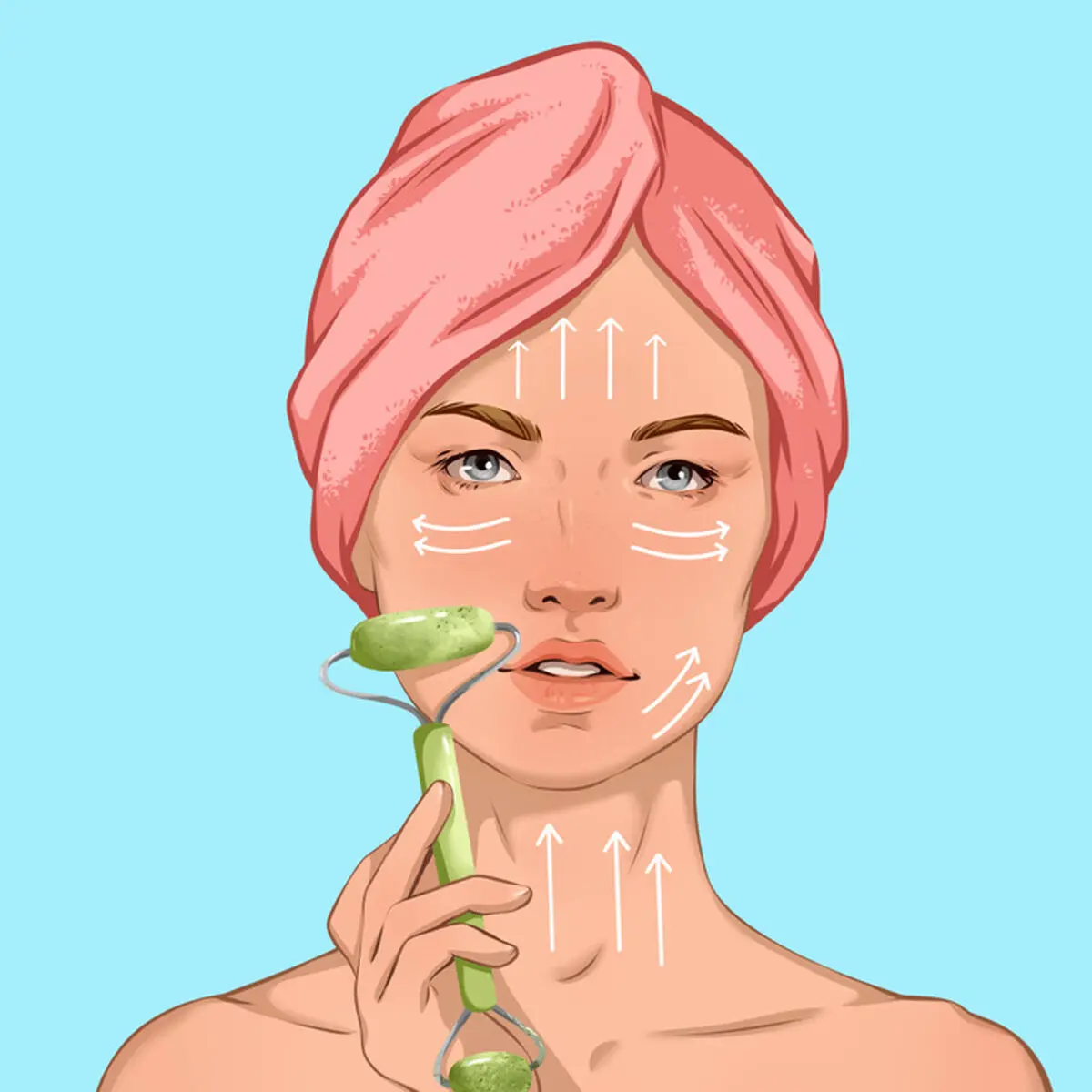 Using a jade roller