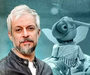 سکانس خندان/بازیگر  یهو وسط برنامه تبدیل به پشه میشه/قیاسی باورش نمیشه مرد از خنده