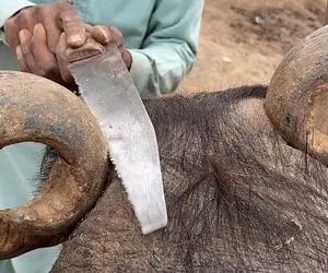 معماری طبیعت؛ با اره افتادن به جان شاخ گاومیش؛ دردش نمیاد؟