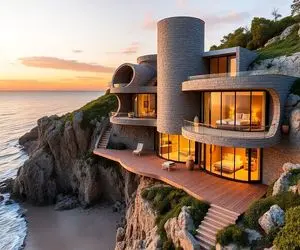 معماری خلاقانه؛ طراحی خیره کننده خانه سنگی ومدرن ترین معماری جهان