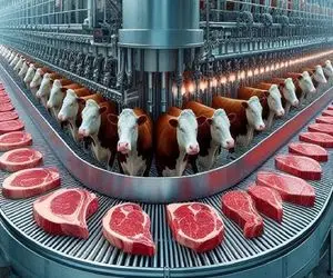 فراوری بوفالو؛ گاونر و بعد پوست کردن اسلایسی برش میده بشه استیک پوستش بشه کیف