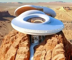 معماری خلاقانه؛ تو بیابون بین وسط صخره رو با سنگ فرز تراشید خونه ساخت کومودو نخورتش