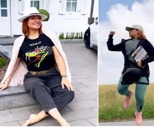 (عکس) مهناز افشار با شلوارک ناجور و کوتاه در خیابان های آمستردام