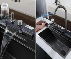 سینک‌های هوشمند؛ آشپزخانه‌ رو به سطح بعدی ببر/ ادعای امروزی بودن داری اینو امتحان کن