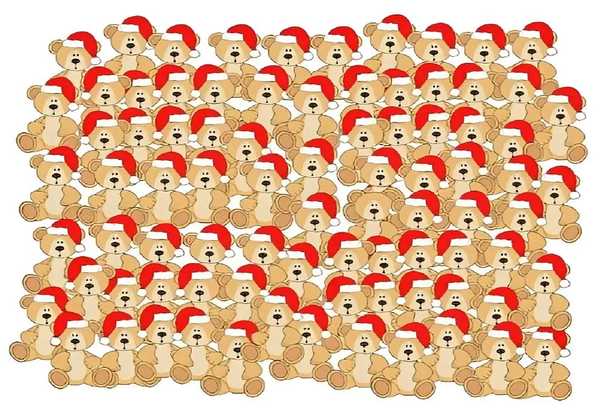 تست-بینایی-یافتن-خرس-عروسکی-بدون-کلاه