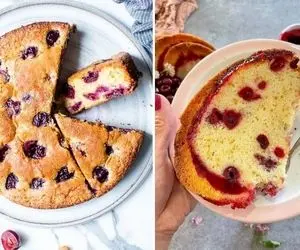 طرز تهیه کیک آلبالو اسفنجی / بهترین عطر و طعم با پف زیاد