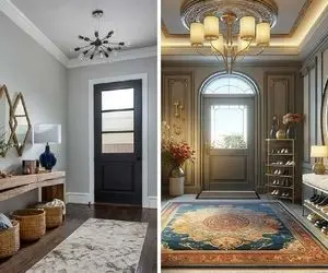 چیدمان اصولی و زیبای راهرو بدون شلوغی و اضافات / بهترین ایده ها برای وِلکام پرفک