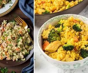 طرز تهیه پلو مخلوط خوشمزه با مرغ و سبزیجات / خوشمزه ترین قاطی پلو رو اینجوری بپزید