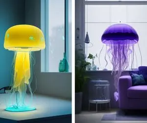 چیدمان خانه با لامپ‌های طرح چتر دریایی/ نوآورانه خلاقانه و مسحورکننده 