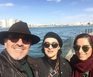 رویا نونهالی در مسابقات اتومبیلرانی به همراه همسرش