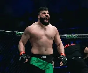 ویدیو کامل مبارزه امیر علی اکبری در نبرد خونین MMA؛ هالک ایرانی یعنی این!
