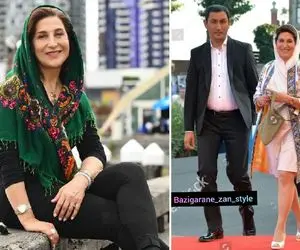 "فاطمه معتمدآریا" با پوششی ناجور و منشوری؛ دامن خیلی کوتاه اونم جلو همه!