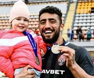 لژیونر ایرانی بهترین مهاجم لیگ اوکراین شد | عکس