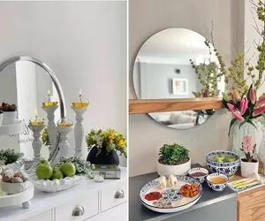 چیدمان هفت سین روی میز کنسول / با رعایت این نکات یه هفت سین مدرن، جذاب و زیبا دارید