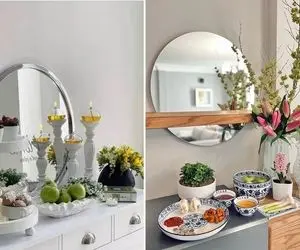 چیدمان هفت سین روی میز کنسول / با رعایت این نکات یه هفت سین مدرن، جذاب و زیبا دارید
