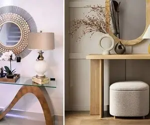 شیک ترین طراحی های میز کنسول مدرن / منبت کاری های شلوغ قدیمی را کنار بگذارید