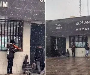 آواز خیابانی؛ آقاهه تو برف و بوران با آهنگ کاشکی میشد بهت بگم صداتو دوستدارم ترکوند