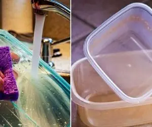 ترفند تمیز کردن ظرفای پلاستیکی زرد شده / همون ظرفایی که روت نمیشه نشون کسی بدی