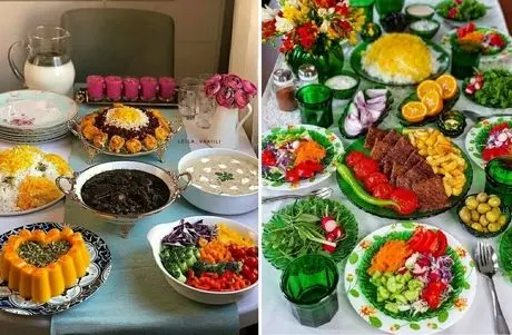 دیزاین میز شام غذای ایرانی؛ از سلیقه گذاشتن واسه روی خوراکیا تا چیدمان و تزیین رو میز