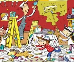 بازی فکری؛ اگه صف اول باهوشایی به نقاش ها کمک کن 6 حروف گمشدشون رو پیدا کنن