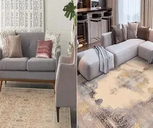 مبل طوسی داری؟ بیا ببین چه فرشی بهش میاد/ راز جذاب شدن اتاق با مبل طوسی و فرش درست