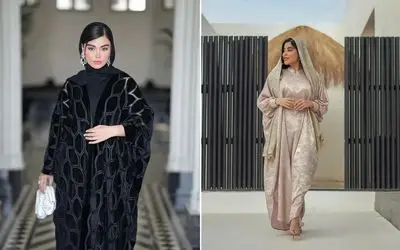 مانتو عبایی مد 2025 در دبی و بین ملکه های عرب؛ انتخاب شیک و فاخر زنان ثروتمند