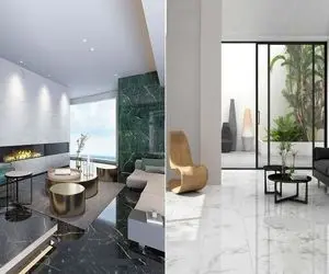 بهترین رنگ سرامیک کف پذیرایی / هر گلی به سر خونه زدی به کف زدی با اینا مدرن و رویاییه