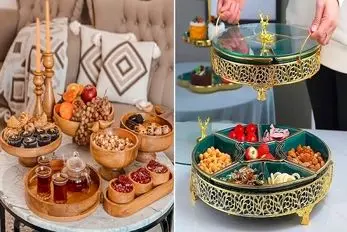 شیک ترین ظروف آجیل خوری جدید برای عید؛ پذیرایی فوق لاکچری لایق سفره خان و خانزاده ها