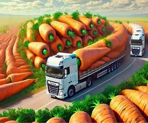 کشاورزی نوین؛ با تجهیزات نوین تخم هویج تو 20 متر زمین کاشت 200 تن برداشت کرد غول پیکر