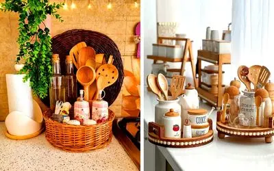 دکوراسیون کنار گاز؛ تلفیق هوشمندانه زیبایی و کارایی با لوازم معمولی اما چیدمان خاص