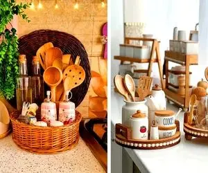 دکوراسیون کنار گاز؛ تلفیق هوشمندانه زیبایی و کارایی با لوازم معمولی اما چیدمان خاص