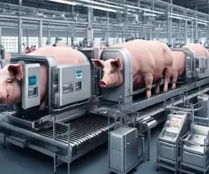 فرآوری خوک؛ خوک لجن قلمبه بعد کز دادن انداخت تو دستگاه برش استیک تحویل گرفت