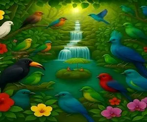 بازی فکری؛ آیا چشمای شما انقد قوی و تیز هست که بتونه سنجاب رو بین پرنده ها پیدا کنه؟