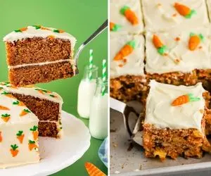 کیک هویج و گردو دوای بی حوصلگی عصر های پاییزی؛ هم خوشمزه است هم پر طرفدار