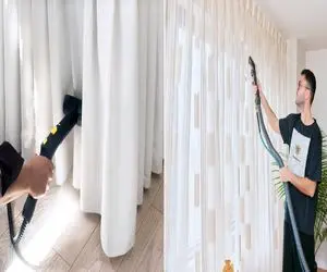 چطور بدون اتو، پرده‌ هامونو صاف و خوش‌ فرم کنیم؟/ دشمن شماره‌ یک چروک پرده رو بشناسید