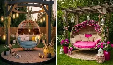 مدل تاب برای حیاط ویلا و باغ؛ اینا فقط تاب نیستن انگار تخت گذاشتی کنج حیاط انقد دنج