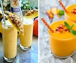 دلت یه نوشیدنی خفن و توپ نمیخواد؟ اسموتی هلو و آناناس رو بزن بر بدن که روشن شی حسابی