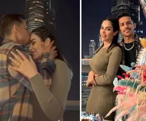 پارتی خفن و آتیش بازی "قائدی و زن خوش اندامش" تو دبی؛ آقا سیبیلو خانوم منشوری!