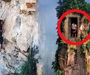 مسیر های صعب العبور؛ چینیا روی صخره خونه ساختن واسه رفتن بهش باید دوره سنگنوردی ببینی