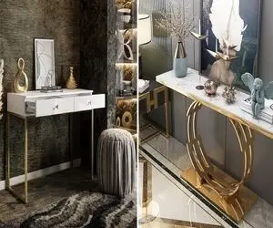 میزهای کنسول جدید / با اینا خونت تو فامیل تکه اینم گفتم که روشون چیا بذاری لاکچری شه 