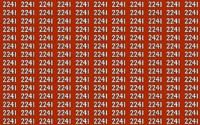 بازی فکری؛ بین 100000 تا 2241 عدد 2421 رو پیدا کن و هوش بپرون