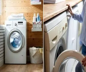 جلوگیری از تکون خوردن لباسشویی / با این روش مثه بچه ی آدم بنشونش سره جاش کارشو کنه