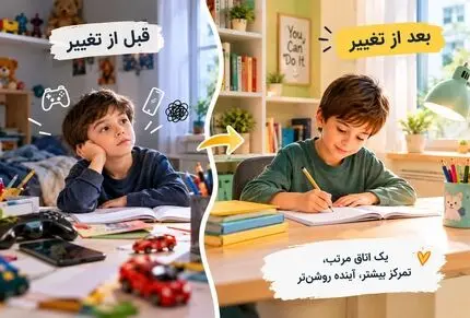 اگر بچت برای درس خوندن بازیگوشی داره، اتاقشو این مدلی کن! ایده های کم هزینه و کارساز