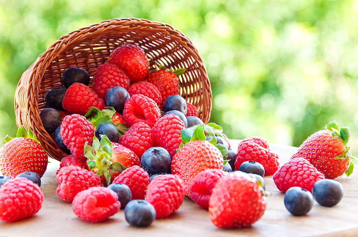 Strawberries_ blueberries_ and blackberries