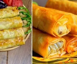طرز تهیه رول مرغ با خمیر یوفکا / یه پیش غذای جذاب که خیلی هم خوشمزست
