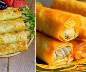 طرز تهیه رول مرغ با خمیر یوفکا / یه پیش غذای جذاب که خیلی هم خوشمزست